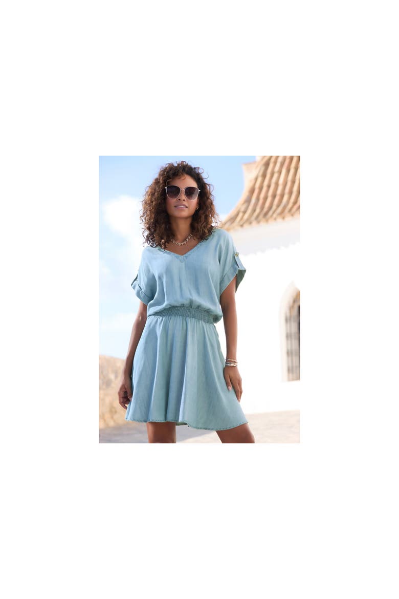Denim Look Dress, Alternate, color, Denim
