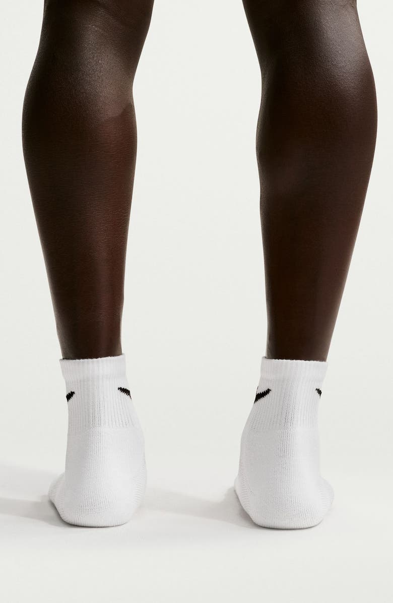 Nike Everday Elevated Assorted 6-Pack Cotton Blend Ankle Socks, Alternate, color, White
