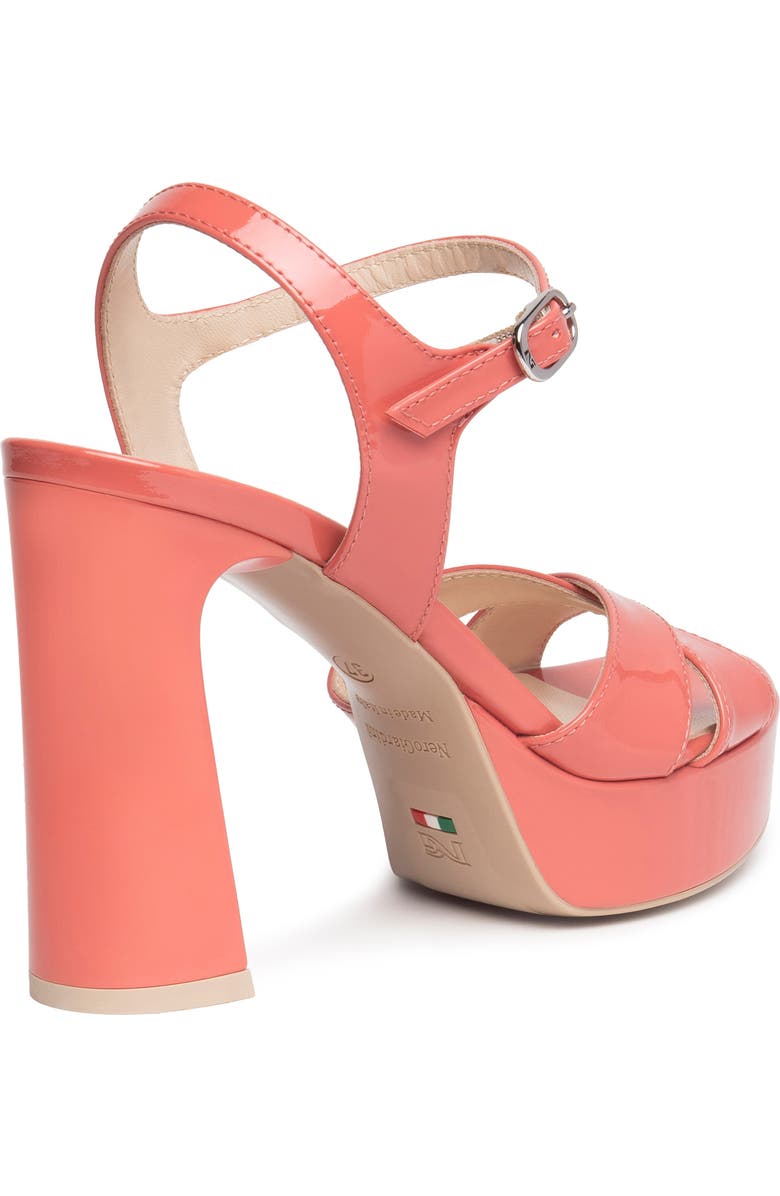 NeroGiardini Ankle Strap Platform Sandal, Alternate, color, Poppy