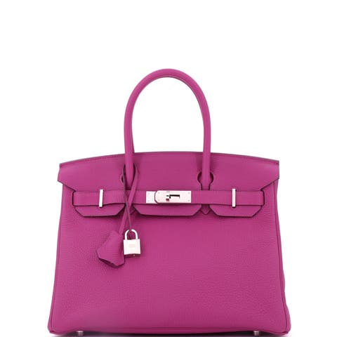 Birkin Handbag Pink Togo with Palladium Hardware 30