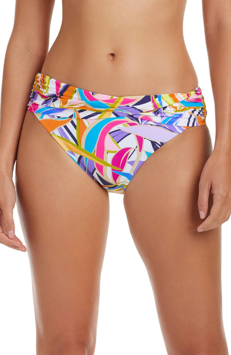 BLEU by Rod Beattie Living Color Sarong Hipster Bikini Bottoms, Main, color, 