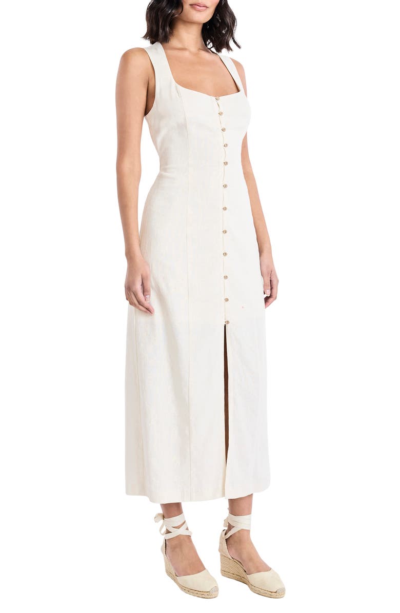 The Good Journey Sleeveless Linen Blend Maxi Dress, Alternate, color,