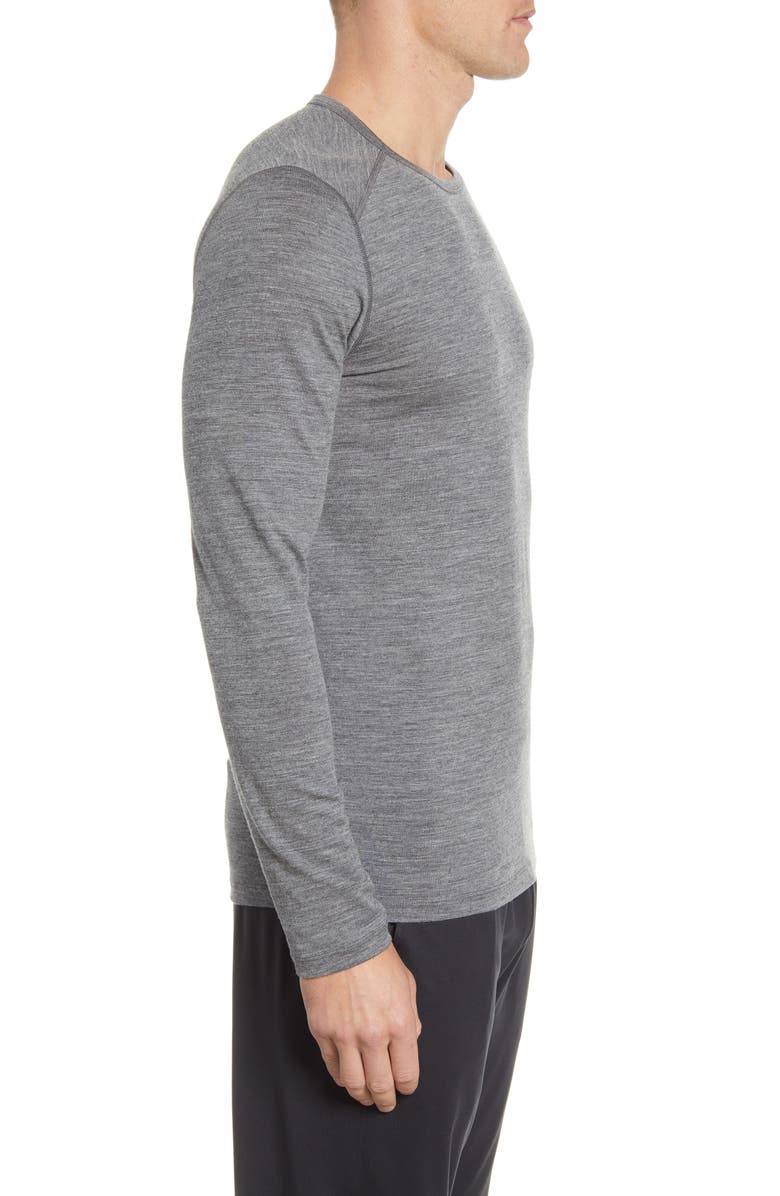 Icebreaker Oasis Long Sleeve Wool Base Layer T-Shirt, Alternate, color, Gritstone Heather