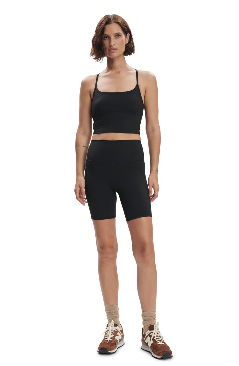 Varley Freesoft High Waist Bike Shorts, Alternate, color, Black