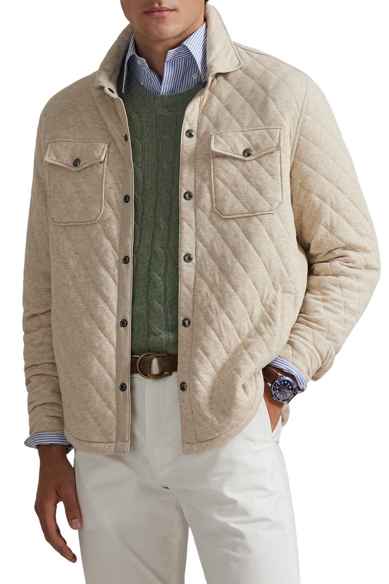 Quilted Jersey Overshirt, Main, color, EXPEDITION DUNE HEATHER