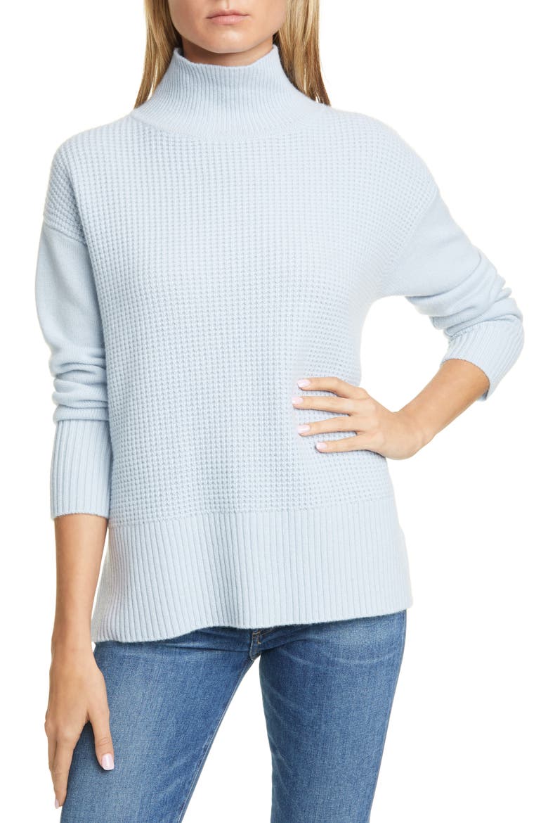 Cashmere Tunic Sweater, Main, color, BLUE SKYWAY