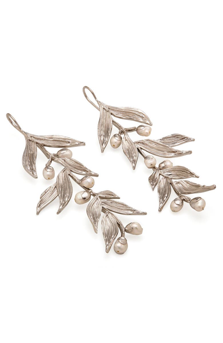 Dhwani Bansal Isaro Chandeliers, Alternate, color, White Rhodium Plated