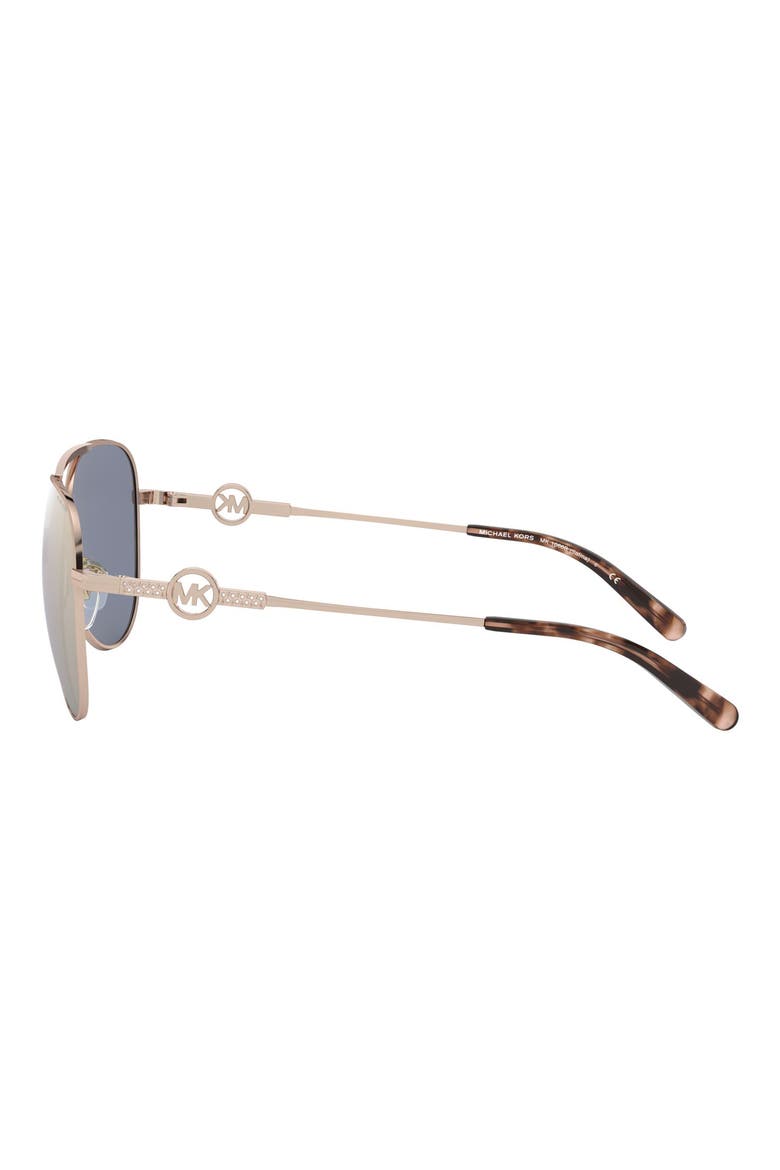 59mm Aviator Sunglasses, Alternate, color, ROSE GOLD