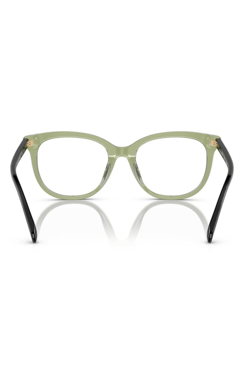 COACH 51mm Square Optical Glasses, Alternate, color, Green Hopper / Demo