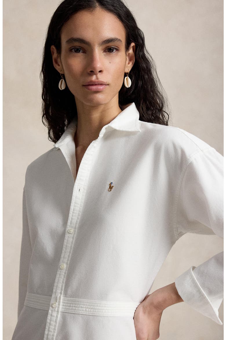 Long Sleeve Panel Mini Shirtdress, Alternate, color, BSR WHITE