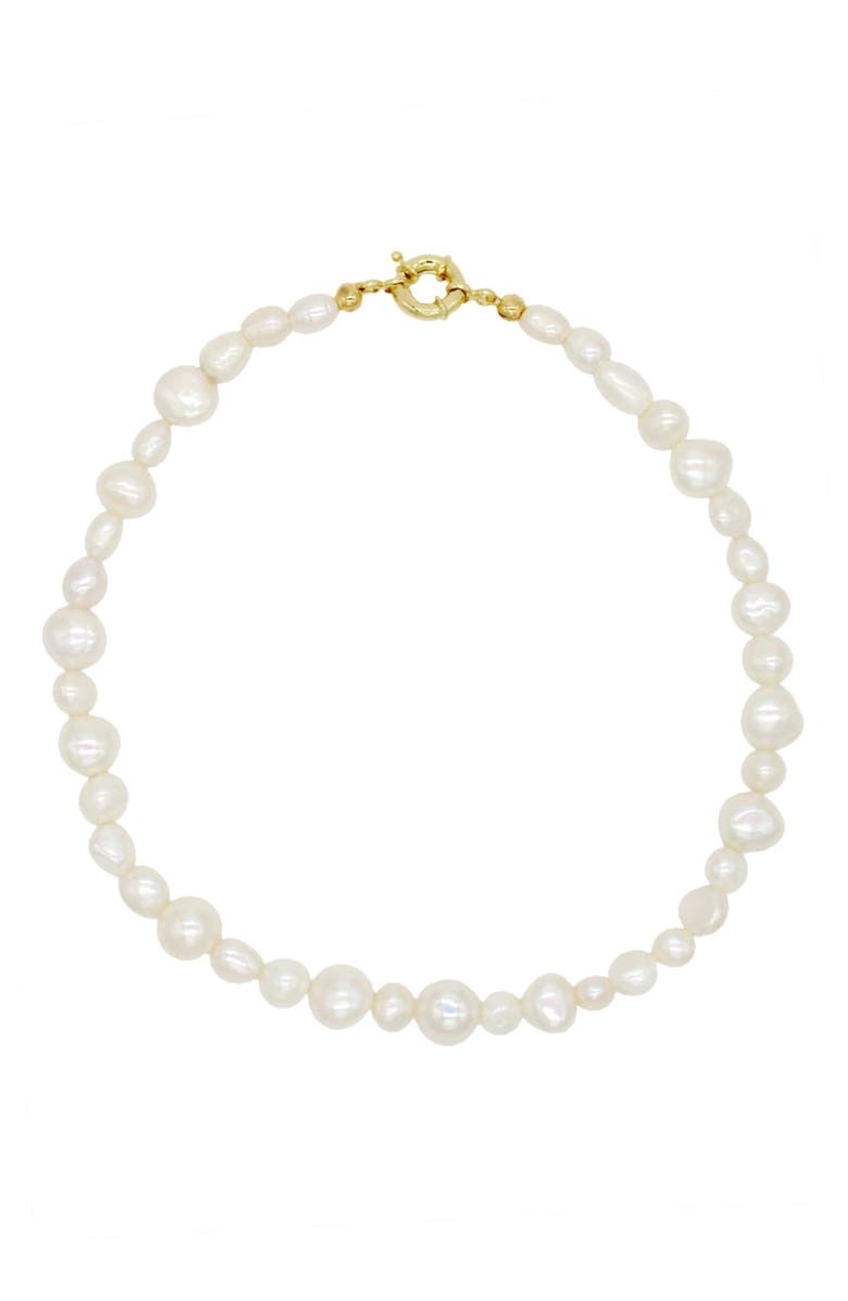 Velvet Luna Freshwater Pearl Necklace, Main, color, White