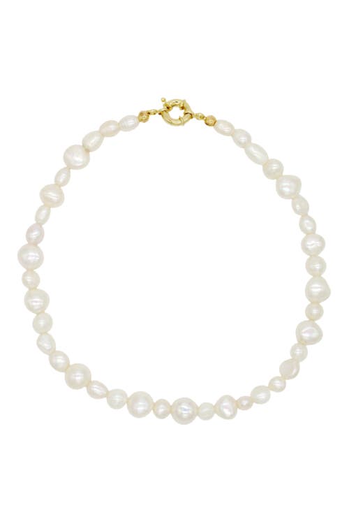 Velvet Luna Freshwater Pearl Necklace In White