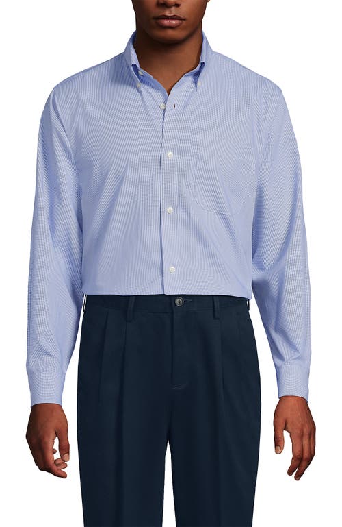 Lands' End Traditional Fit Solid No Iron Supima Pinpoint Buttondown Collar Dress Shirt In Animal Print
