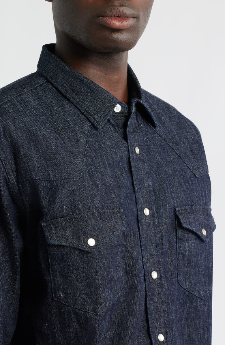 EDWIN Denim Western Button-Up Shirt, Alternate, color, Blue Denim