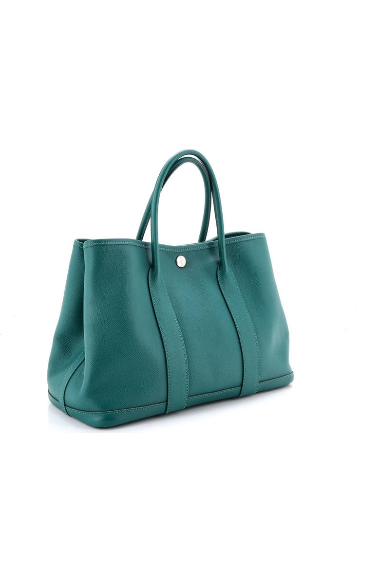 Pre-Owned Hermes Garden Party Tote Leather 30, Alternate, color, Malachite