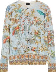 Etro Flora 
Fauna Silk 
Cashmere Cardigan