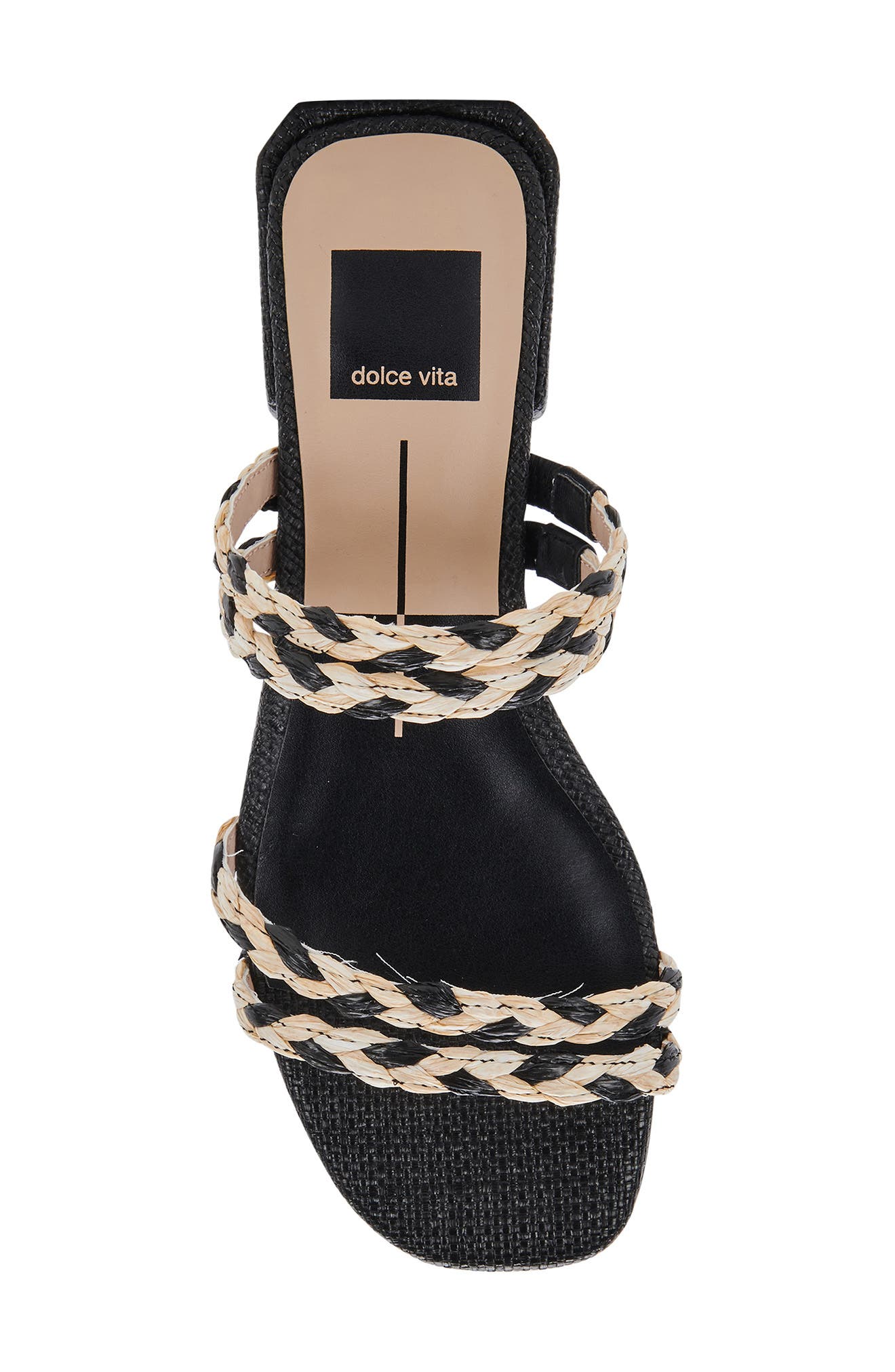 Dolce Vita Haize Raffia Strappy Slide Sandal, Alternate, color, 