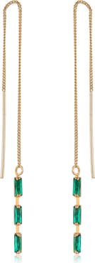 Ettika Cubic Zirconia Baguette Threader Earrings