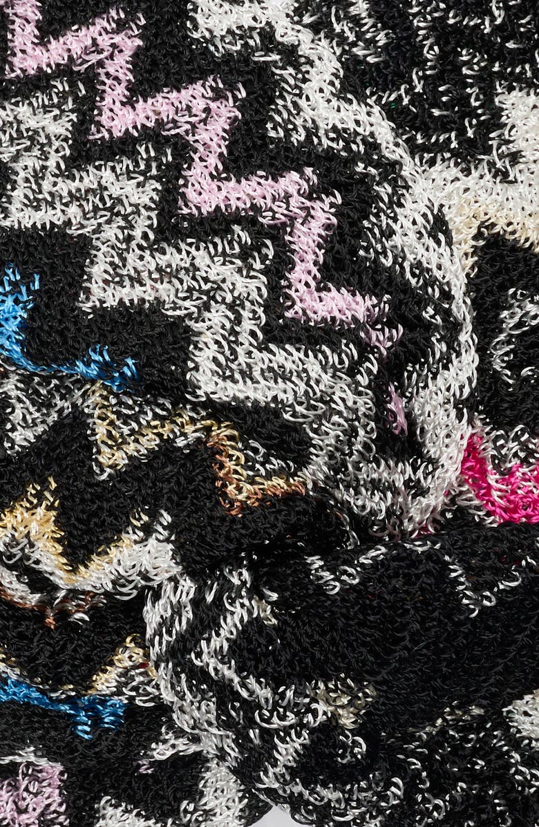 Missoni Knotted Zigzag Headband, Alternate, color, 0001 Black Multi