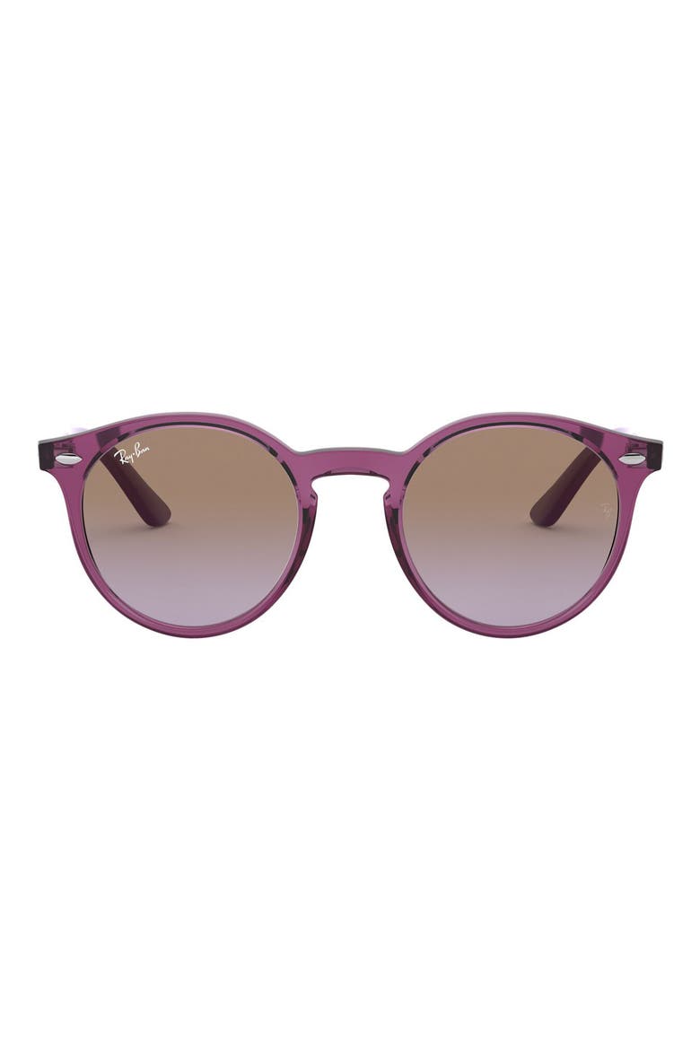 Junior 44mm Round Sunglasses, Main, color, FUCHSIA