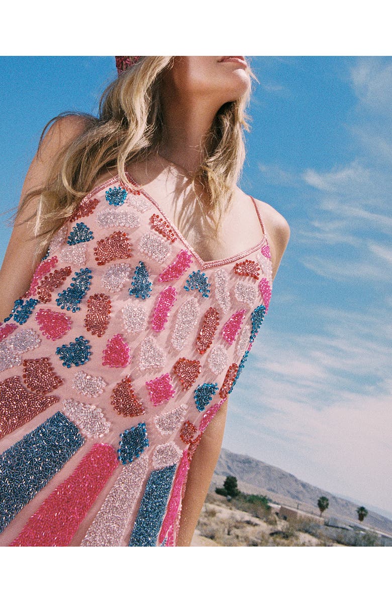 NASTY GAL Butterfly Embellished Mini Dress, Alternate, color, Pink