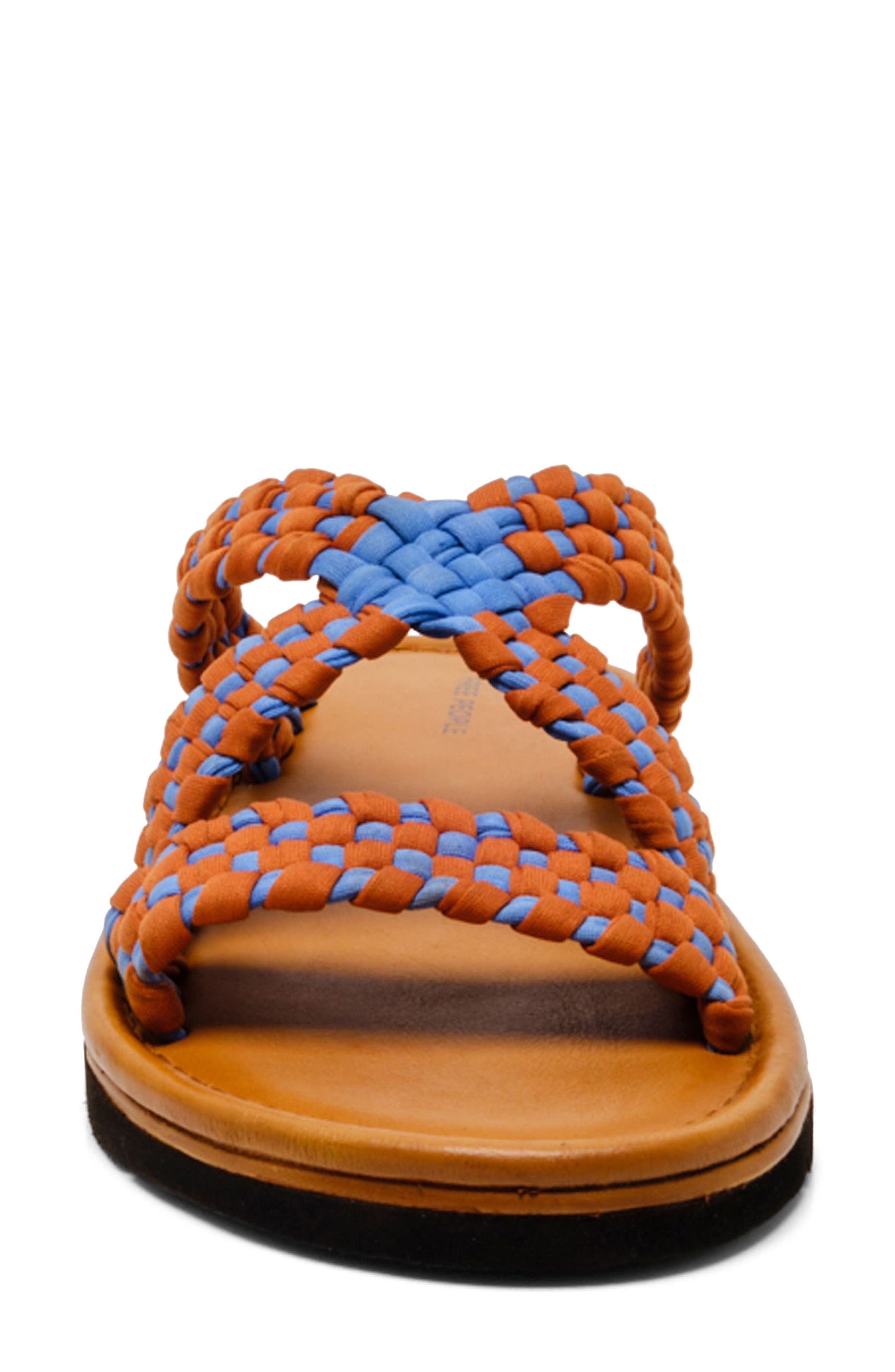 Free People Edge Water Woven Sandal, Alternate, color, Swim Team/ Luggage