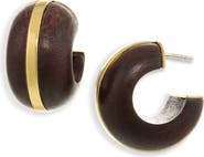 Lizzie Fortunato Halo Acacia Wood Hoop Earrings