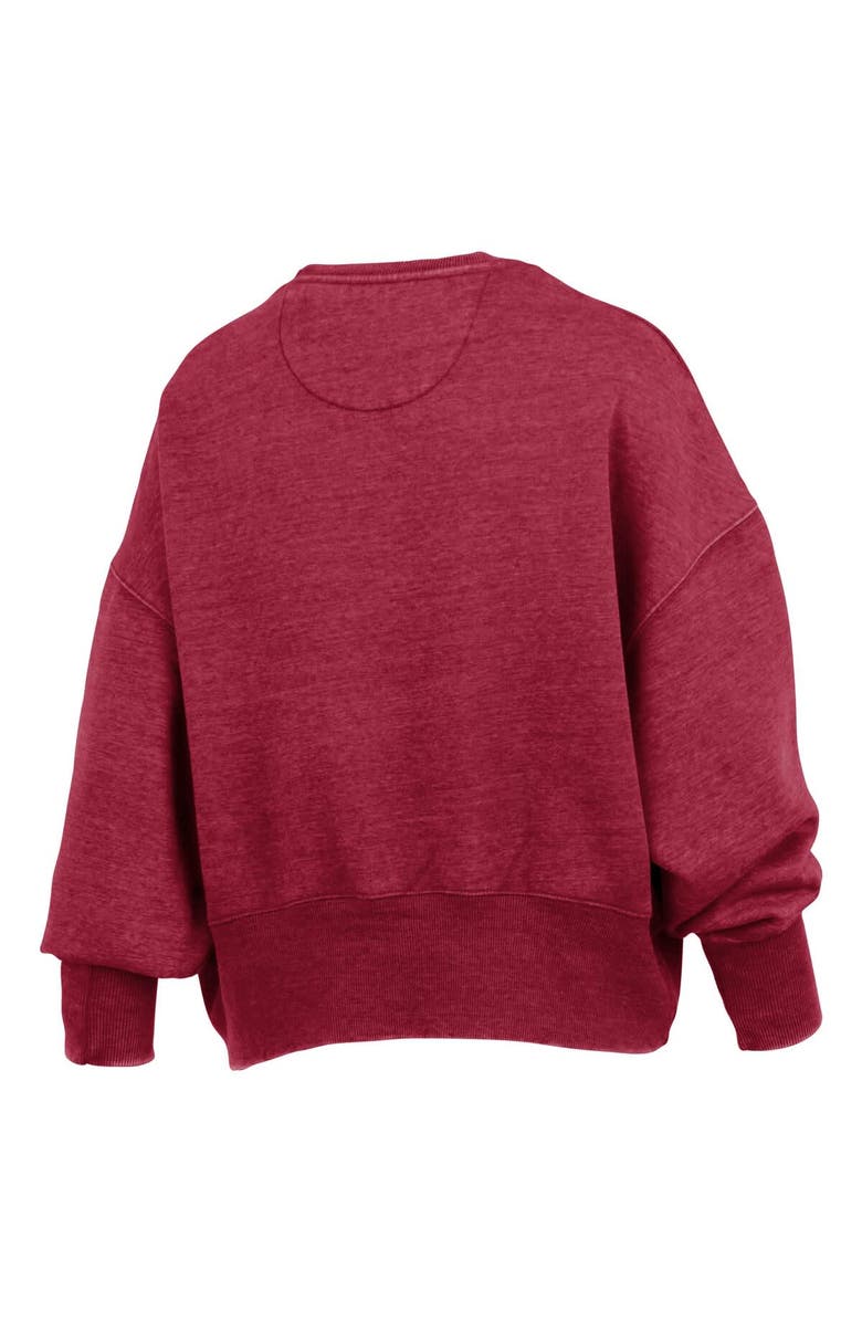 PRESSBOX Women's Pressbox Crimson Alabama Crimson Tide Oversized Waist-Length Crewneck Sweatshirt, Alternate, color, 