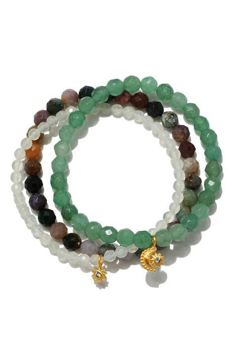 Manifest Peace Gemstone Bracelet Set