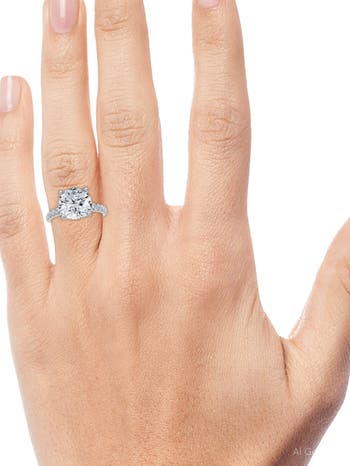 Certified 3.40Ct Round Cut Diamond Engagement Ring 14k Gold Lab Grown