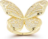 GLAZE JEWELRY Pavé Cubic Zirconia Butterfly Ring