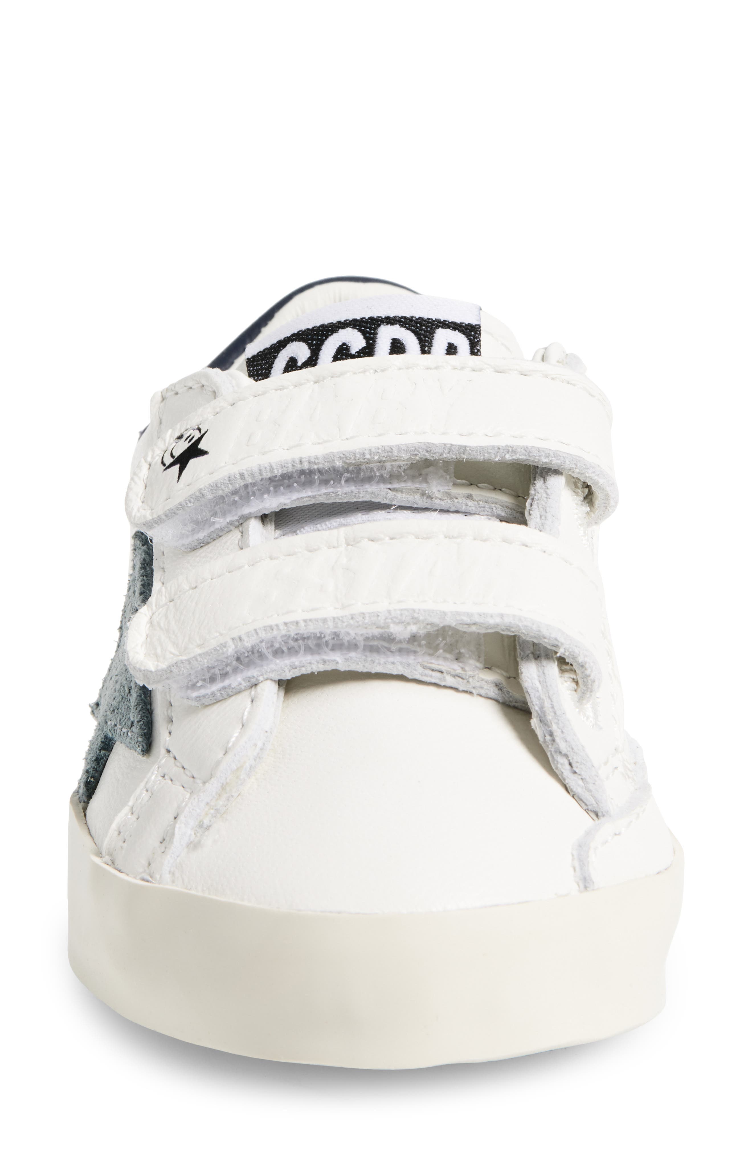 Golden Goose Baby School Leather Upper Sneaker, Alternate, color, White/ Light Blue/ Blue