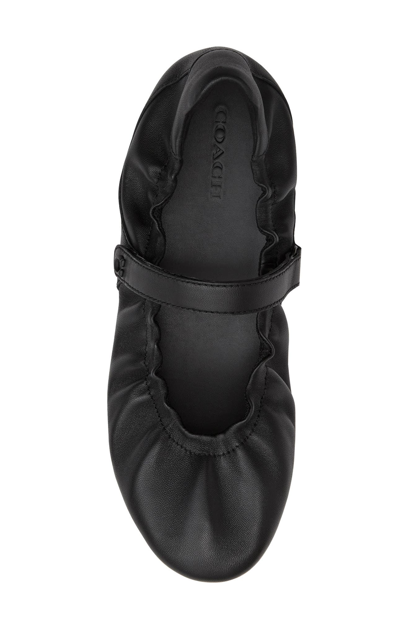 COACH Mary Jane Flat, Alternate, color, Black