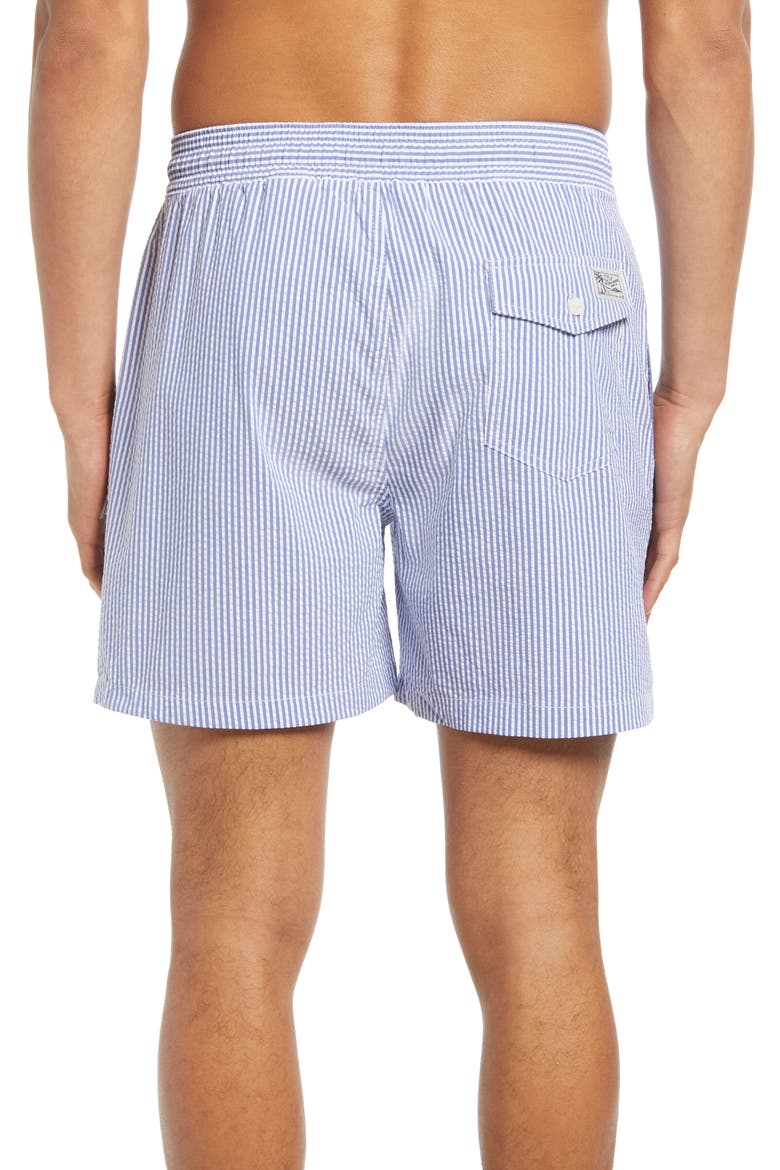 Stripe Swim Trunks, Alternate, color, CRUISE ROYAL SEERSUCKER