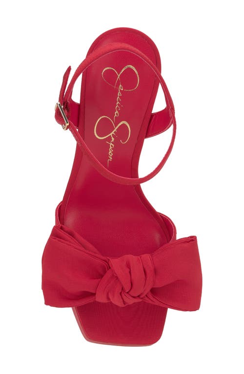 Jessica Simpson Lollien Ankle Strap Platform Sandal In Red Muse In Red
