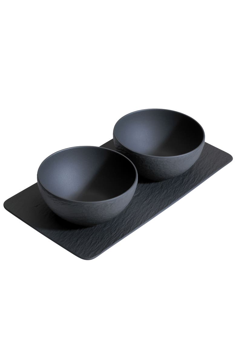 Villeroy 
Boch Manufacture Rock 3 Piece Condiment Set, Alternate, color, Black