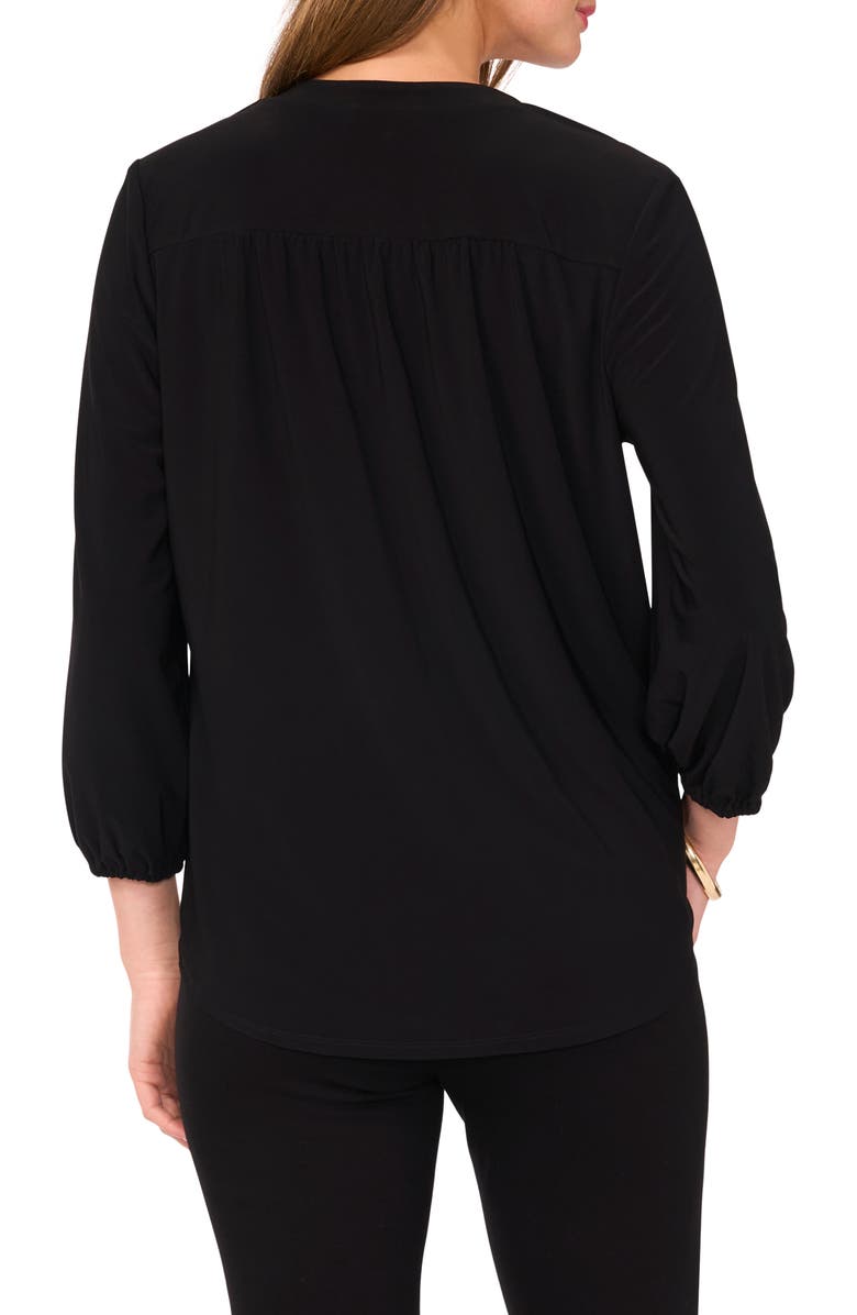 Chaus V-Neck Top, Alternate, color, Rich Black