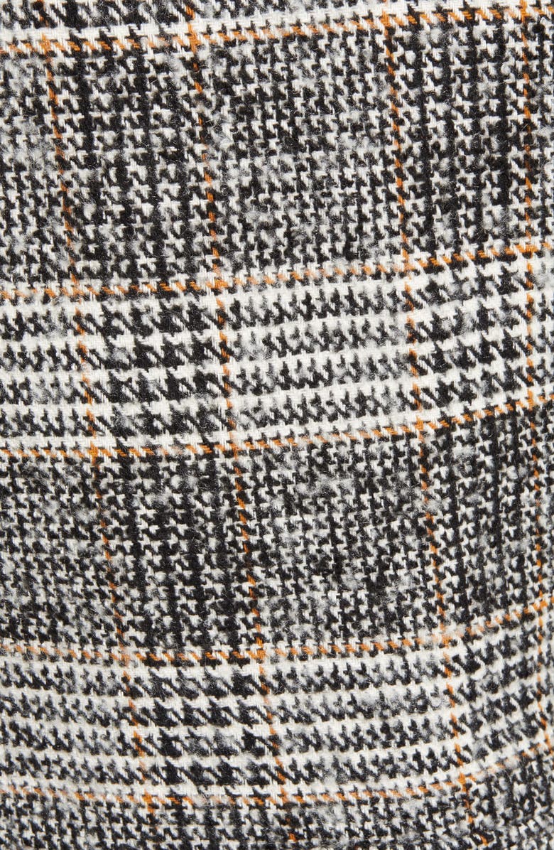 Maralyn & Me Faux Shearling Plaid Moto Jacket, Alternate, color, 