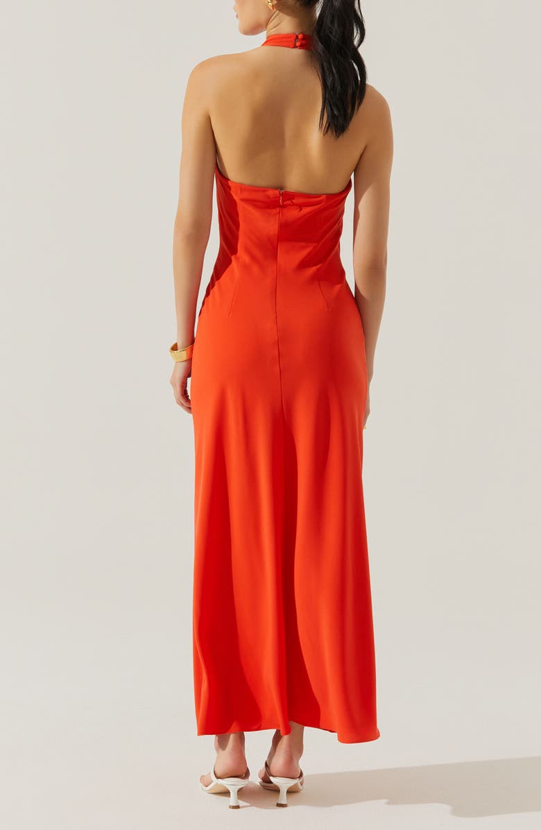 Dalisay Cowl Neck Halter Maxi Dress