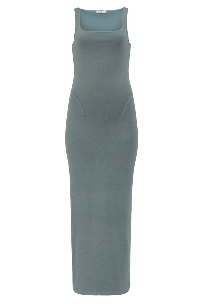 Silk & Viscose Pencil Dress, Main, color, VERT DE GRIS