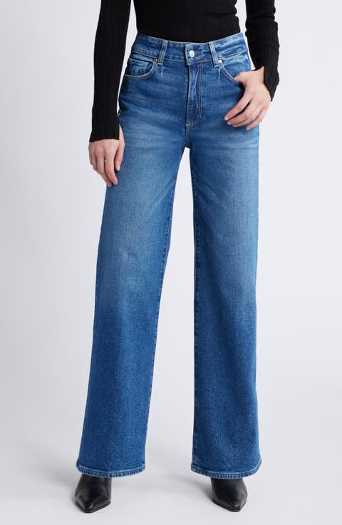 Sasha High Waist Wide Leg Jeans (Modernism) (Petite)