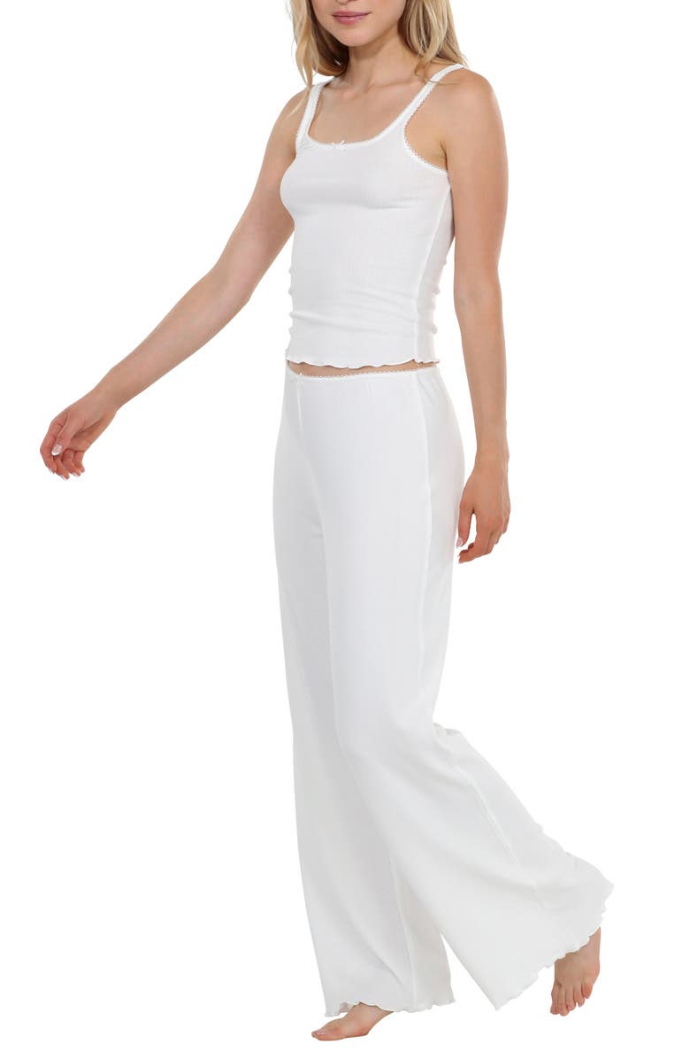 Honeydew Blissful Pointelle Pajamas, Alternate, color, White