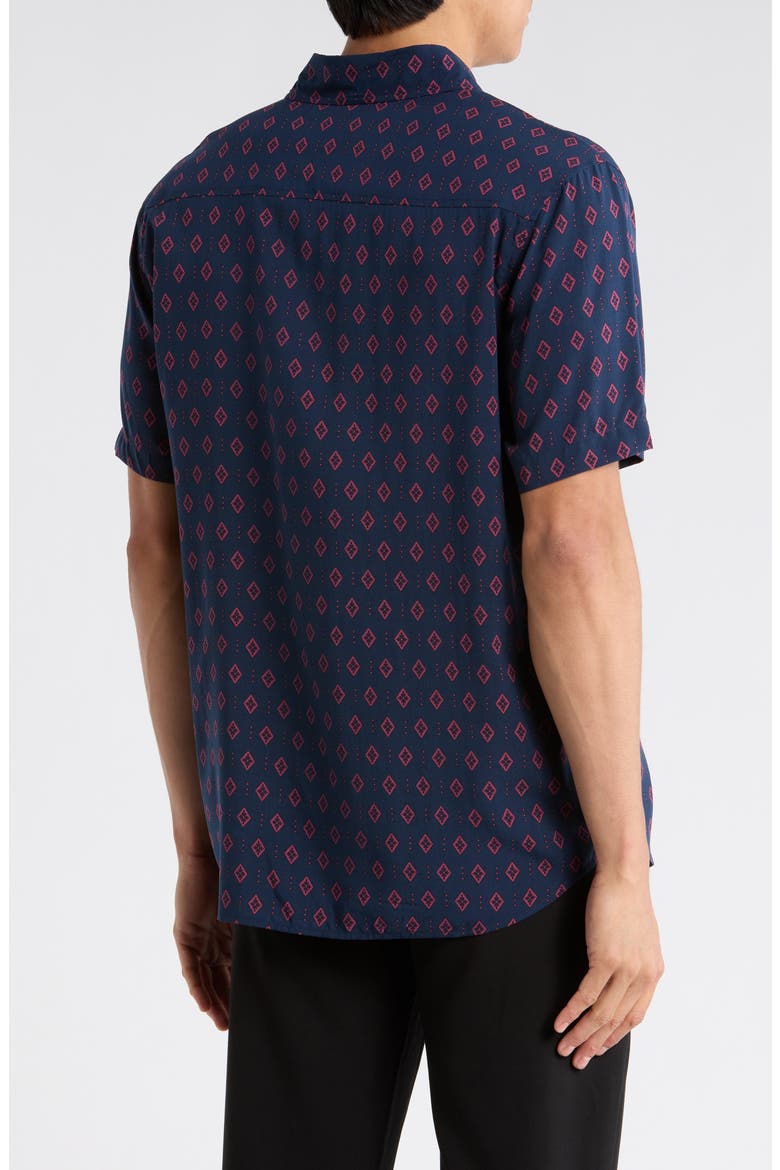 Venice Relaxed Fit Short Sleeve Button-Up Shirt, Alternate, color, NOCTURNE