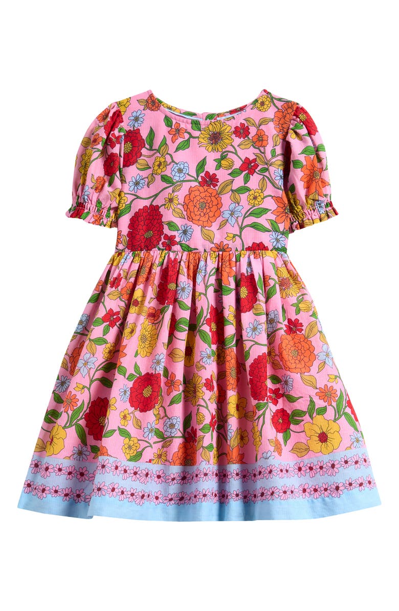 Mini Boden Kids' Madeline Floral Cotton Dress, Main, color, Pink Floral