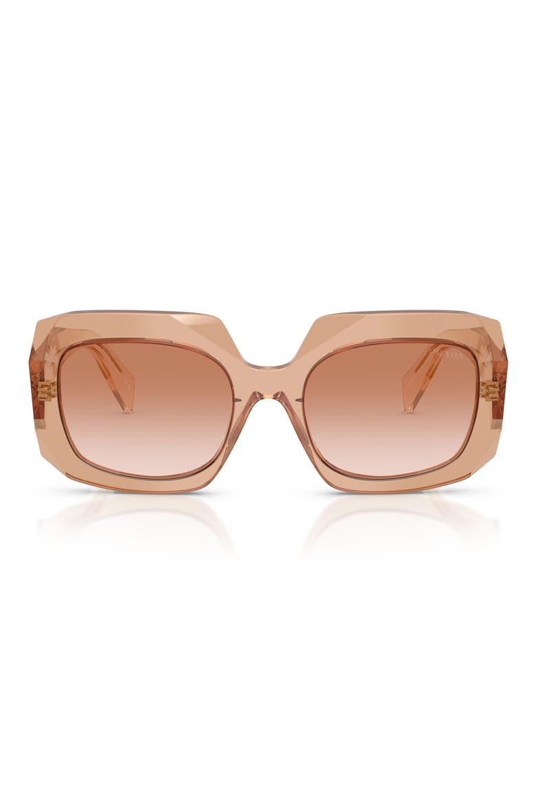55mm Square Sunglasses, Main, color, CHOCOLATE / BROWN GRADIENT