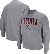 COLOSSEUM Men's Colosseum Heather Gray Virginia Cavaliers Arch & Logo Pullover Sweatshirt