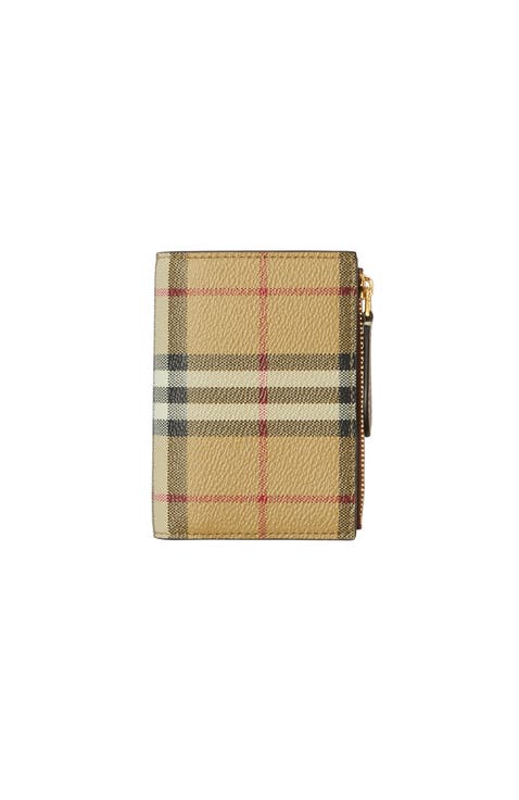 Small Check Bifold Wallet