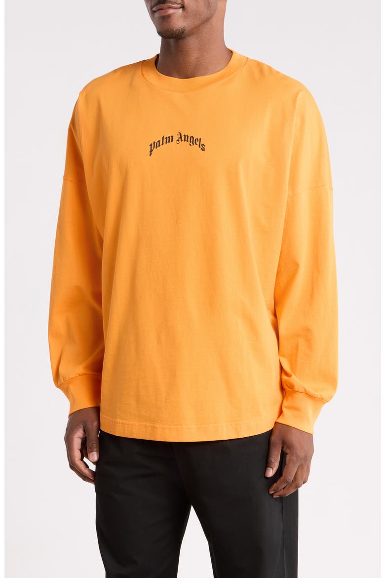 Logo Graphic Long Sleeve T-Shirt, Main, color, ORANGE