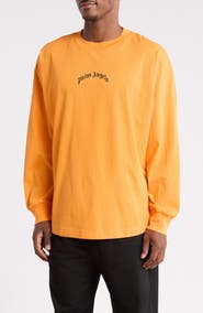Palm Angels Logo Graphic Long Sleeve T-Shirt