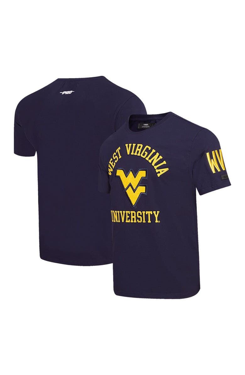 PRO STANDARD Men's Pro Standard Navy West Virginia Mountaineers Classic Stacked Logo T-Shirt, Main, color, Navy